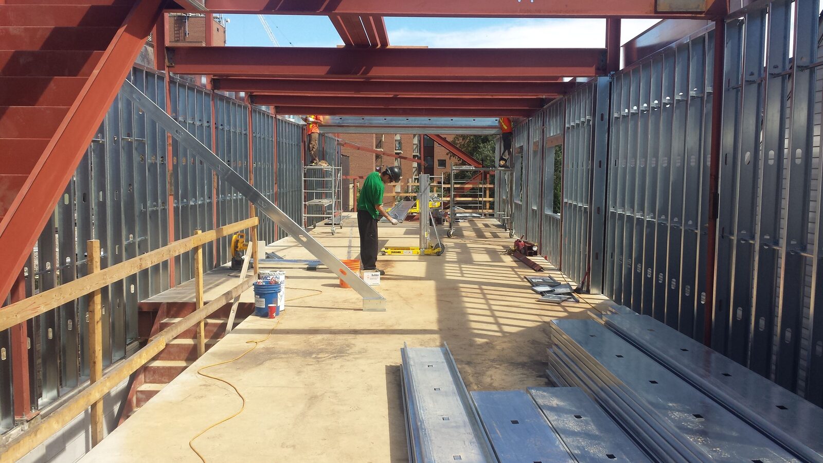 299 Augusta Avenue steel and cold-formed framing, Kensington Market, Toronto