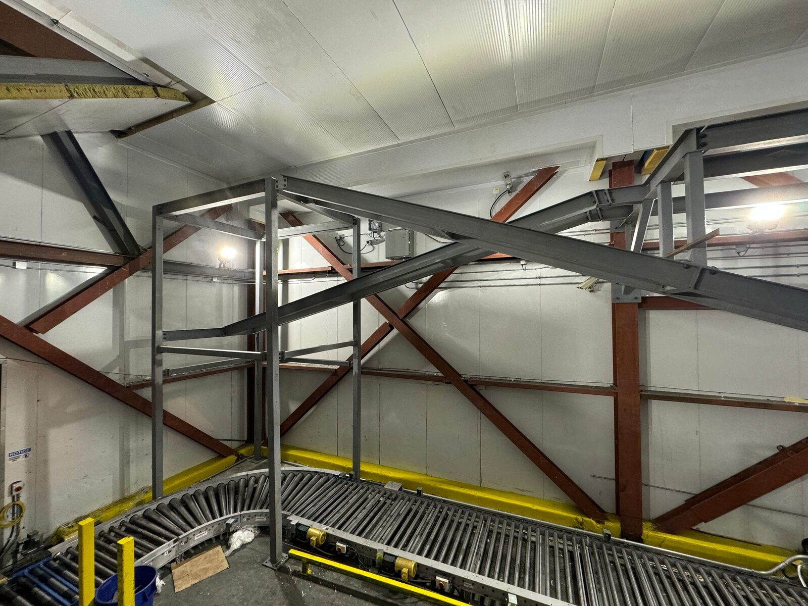 Equipment framing and hoist support steel fabricated by Weld Plus
