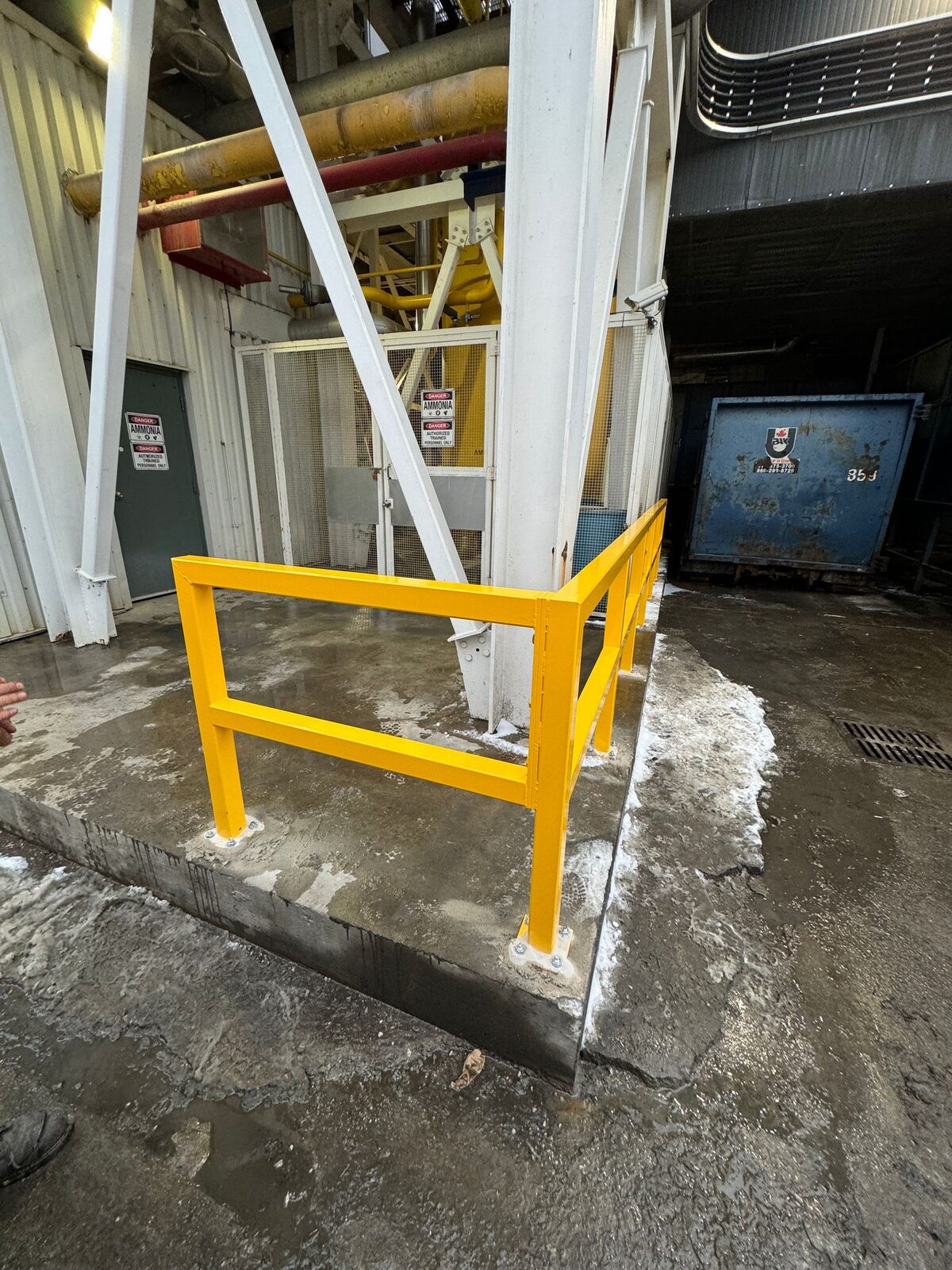 Steel guardrail and handrail system installed by Weld Plus