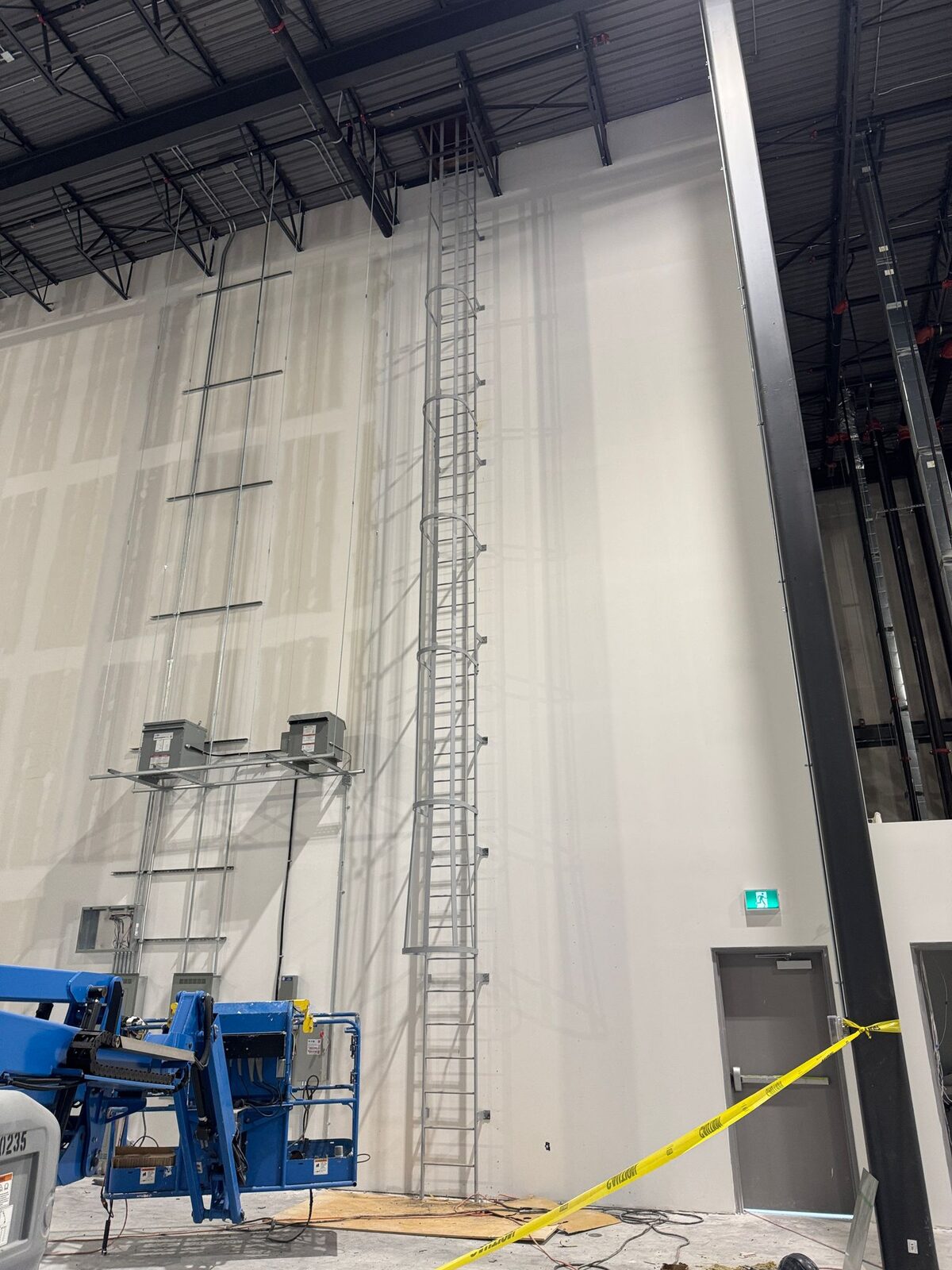 Steel access ladder and fire escape fabricated by Weld Plus