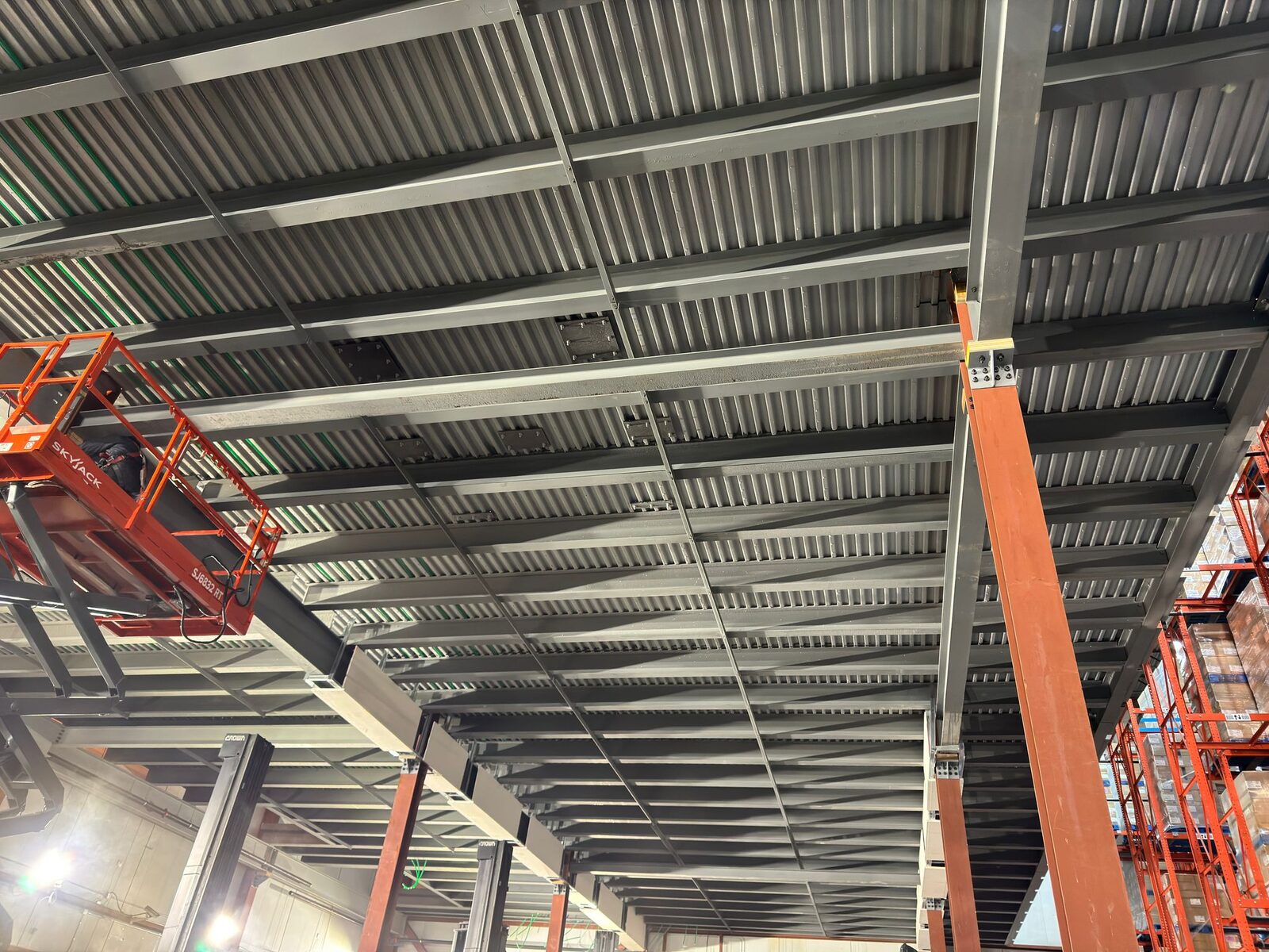 Steel mezzanine and working platform fabricated by Weld Plus
