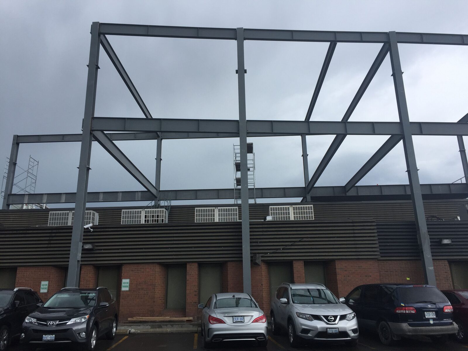 Upper Crust Bakery addition steel framing, North York