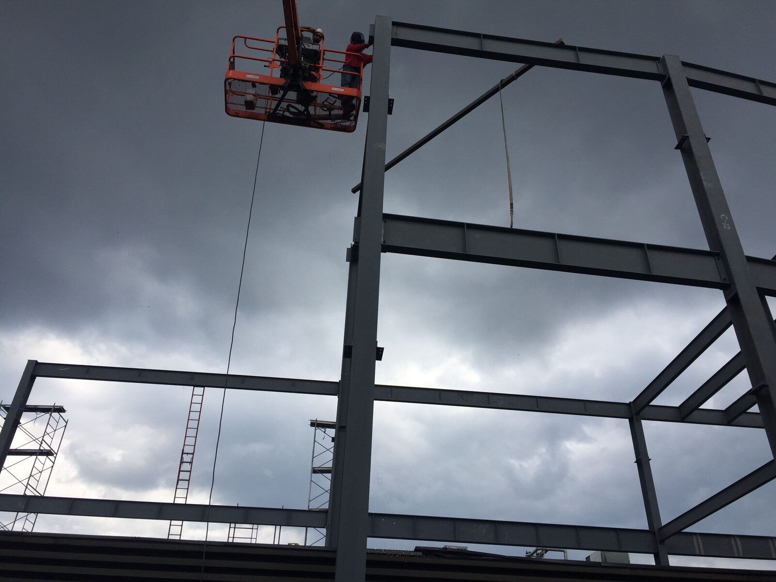 Upper Crust Bakery addition steel framing, North York